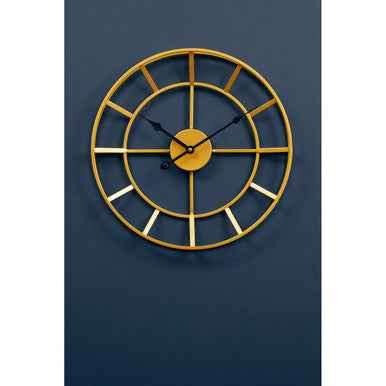 Kent Small Gold Finish Metal Wall Clock