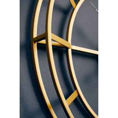 Kent Small Gold Finish Metal Wall Clock