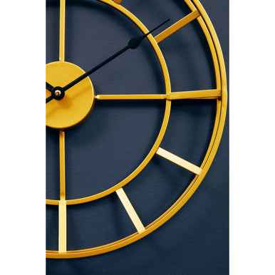Kent Small Gold Finish Metal Wall Clock