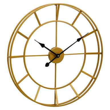 Kent Large Gold Finish Metal Wall Clock