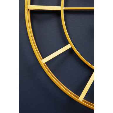 Kent Large Gold Finish Metal Wall Clock