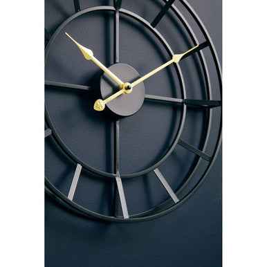 Kent Small Black Finish Metal Wall Clock