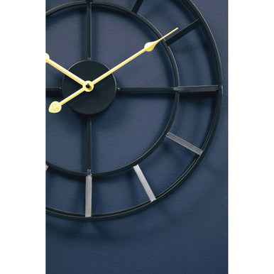 Kent Small Black Finish Metal Wall Clock