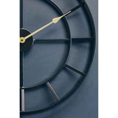 Kent Large Black Finish Metal Wall Clock