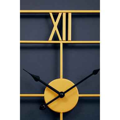 Kent Small Gold Finish Square Wall Clock
