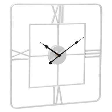 Kent Large Silver Finish Square Wall Clock