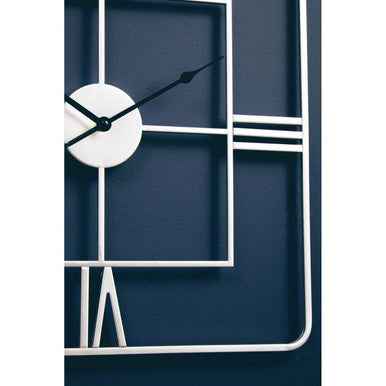 Kent Large Silver Finish Square Wall Clock