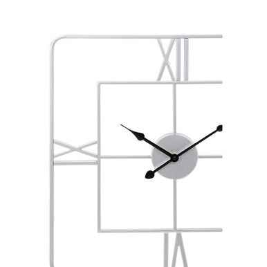 Kent Large Silver Finish Square Wall Clock