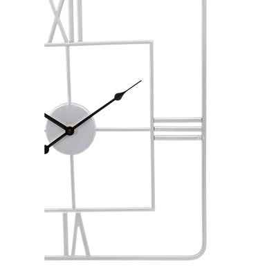 Kent Large Silver Finish Square Wall Clock