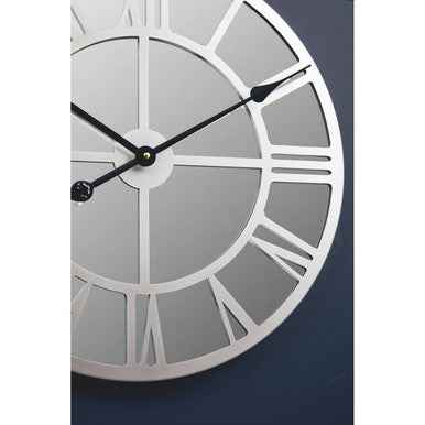 Kent Silver Mirrored Wall Clock