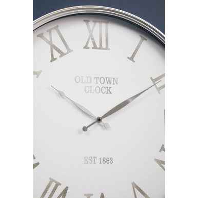 Kent White And Silver Wall Clock