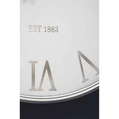 Kent White And Silver Wall Clock