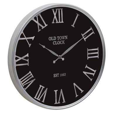 Kent Black And Silver Wall Clock