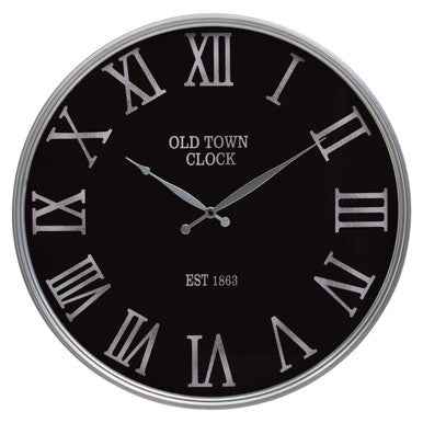 Kent Black And Silver Wall Clock