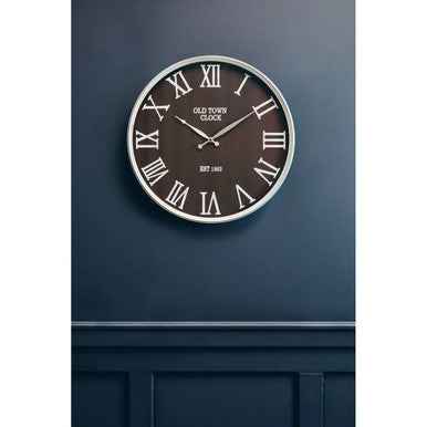 Kent Black And Silver Wall Clock