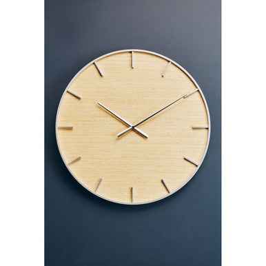 Kent Silver And Natural Wall Clock