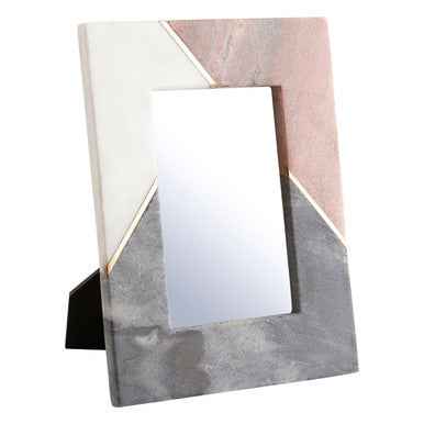 Kira Small Tri Colour Marble 4In X 6In Photo Frame