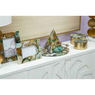 Bowerbird Large Green Agate 5In X 7In Photo Frame