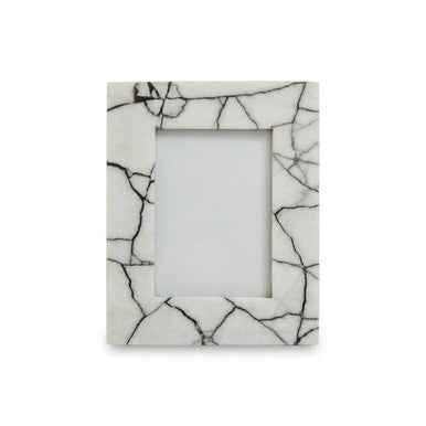 Marmara White and Black Marble 5In X 7In Large Photo Frame