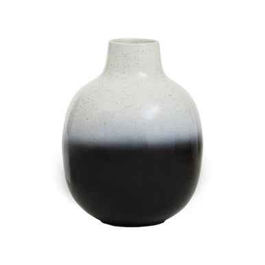 Ramus Small Black And White Ombre Vase
