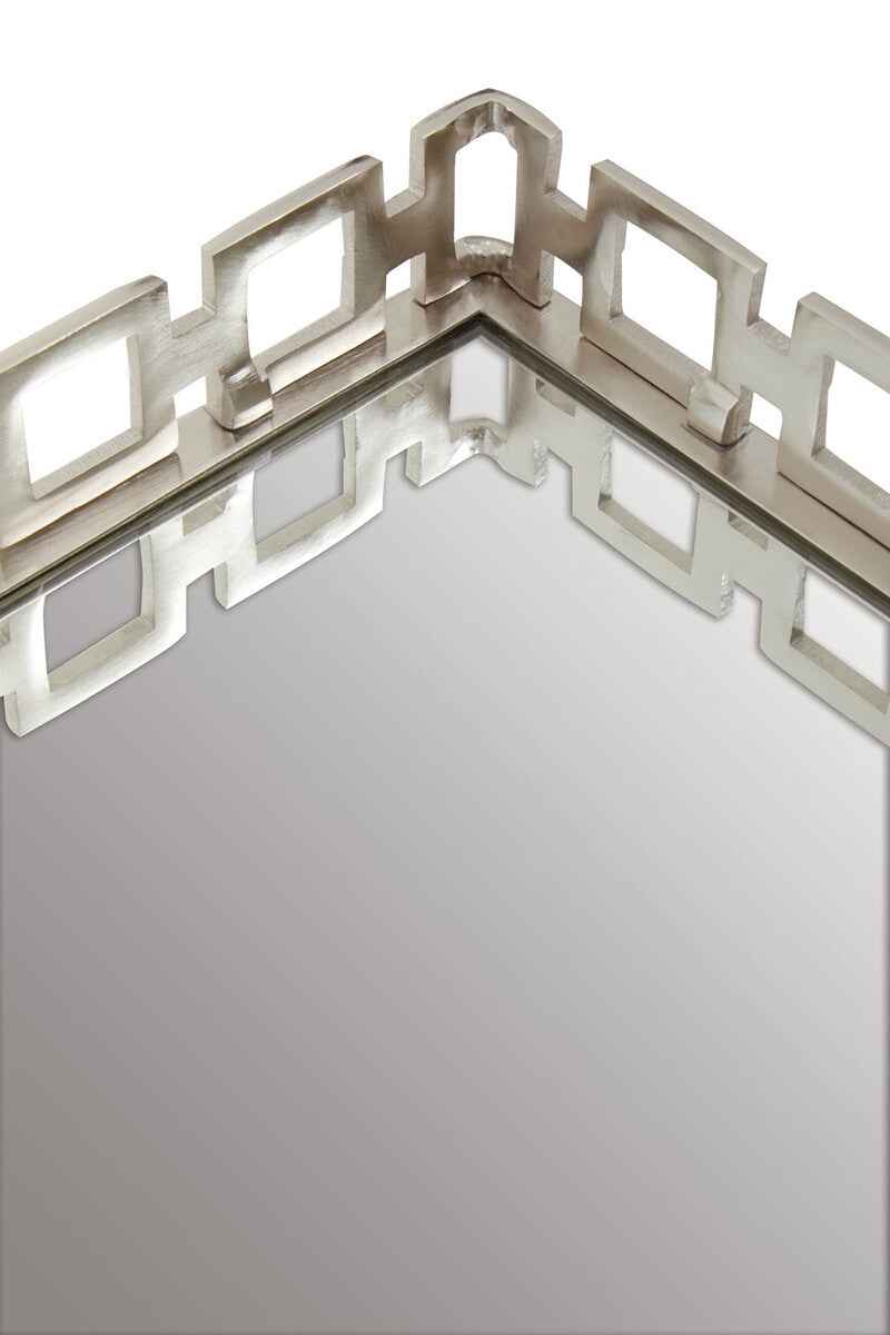 Rhoda Square Nickle Finish Mirror Tray