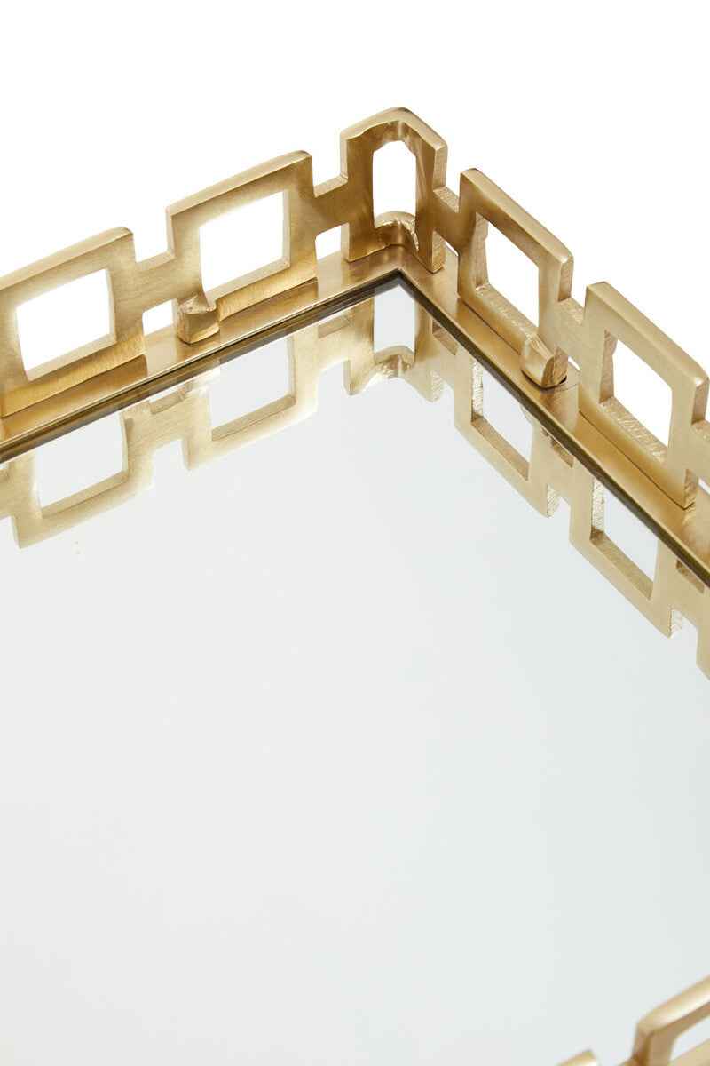 Rhoda Square Gold Mirror Tray