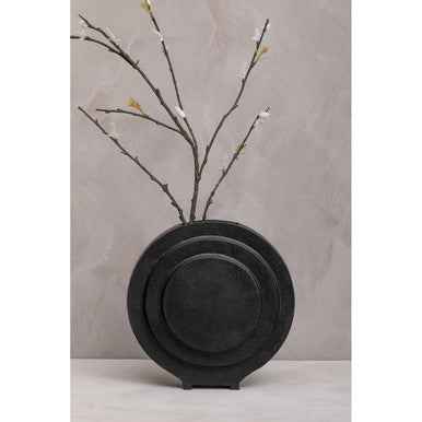 Hapax Round Matt Black Finish Vase