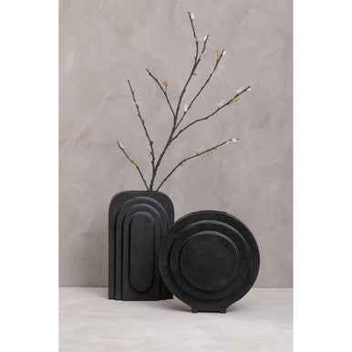 Hapax Round Matt Black Finish Vase