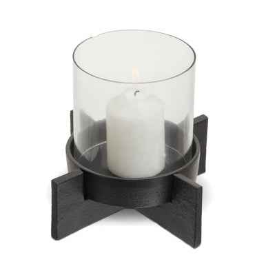 Hapax Small Matt Black Finish Candle Holder
