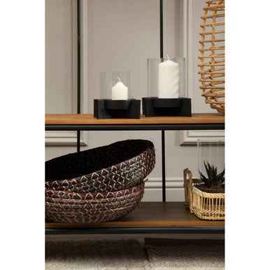 Hapax Small Matt Black Finish Candle Holder