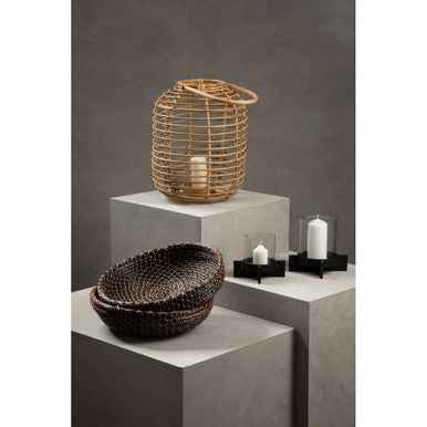 Hapax Small Matt Black Finish Candle Holder