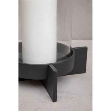 Hapax Large Matt Black Finish Candle Holder