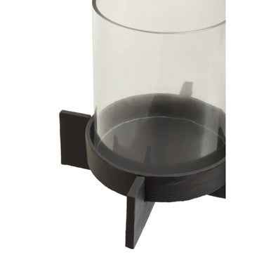 Hapax Large Matt Black Finish Candle Holder