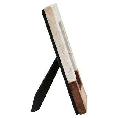 Olena Marble and Acacia Small Photo Frame