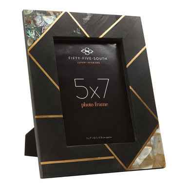 Oriana 5In X 7In Mother of Pearl and Gold Inlay Large Photo Frame