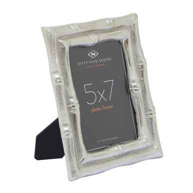 Hiba Silver Finish Bamboo Effect Photo Frame 5x7in