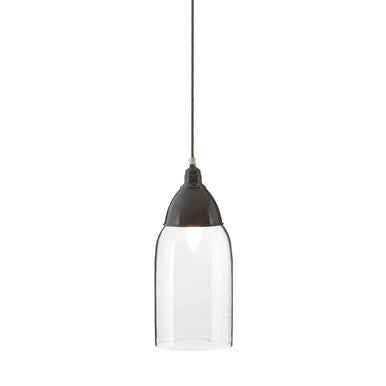 Oslo Grey Glass and Iron Pendant Light