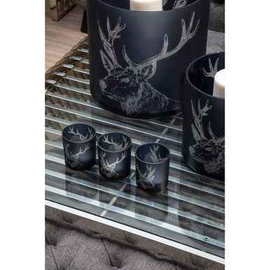 Large Blue Stag Candle Holder