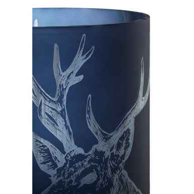 Large Blue Stag Candle Holder