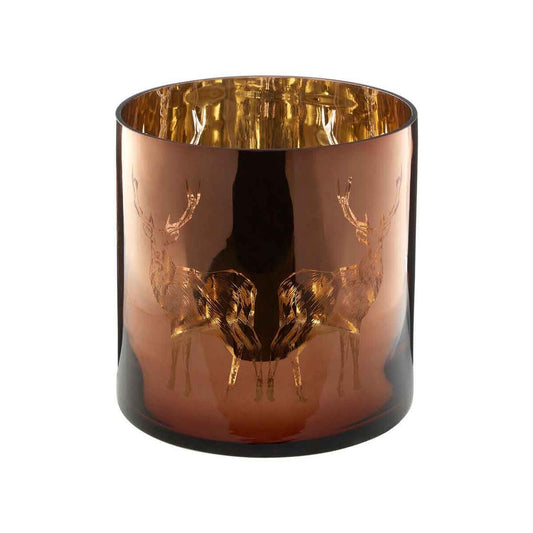 Medium Brown Stag Candle Holder