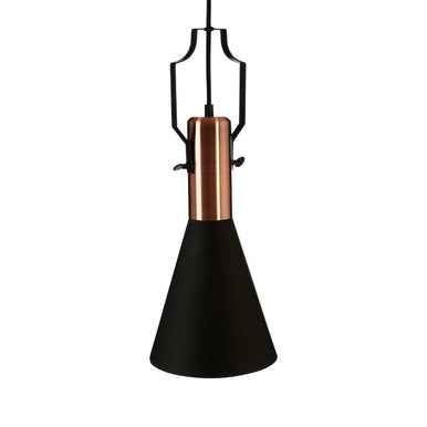 Argo Small Pendant Light in Black and Copper.