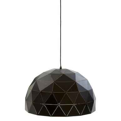 Mateo Large Black and Copper Dome Pendant Light