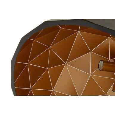 Mateo Large Black and Copper Dome Pendant Light