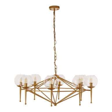 Abira Gold 8 Arm Geo Pendant Lamp