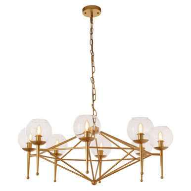 Abira Gold 8 Arm Geo Pendant Lamp