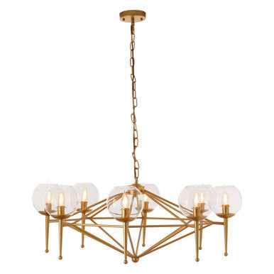 Abira Gold 8 Arm Geo Pendant Lamp