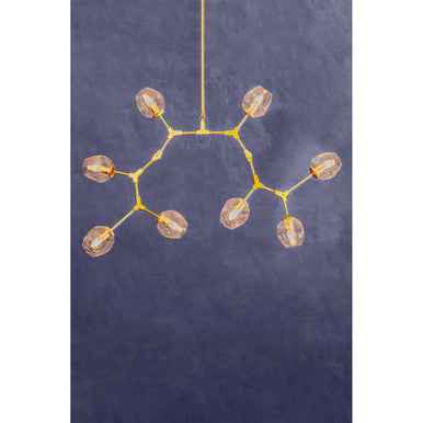 Abira Light Gold 8 Arm Pendant Lamp