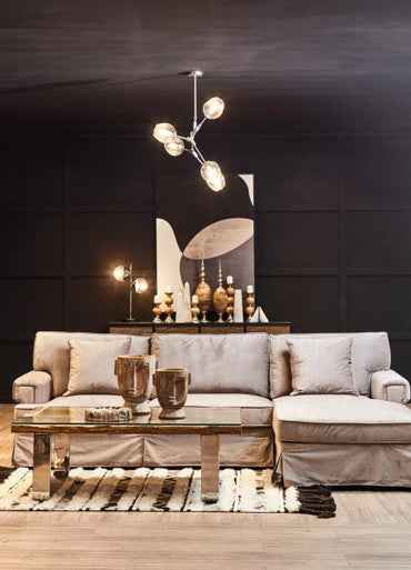 Abira 5 Arm Silver Finish Pendant Light