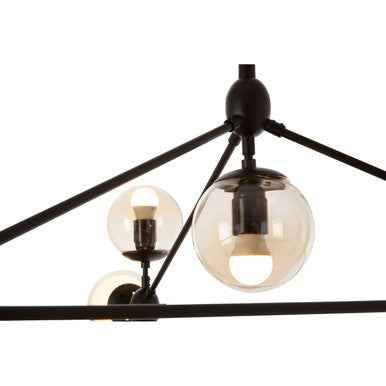 Abira 10 Arm Matte Black Pendant Light
