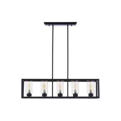Aliko 5 Bulb Matte Black Ceiling Light